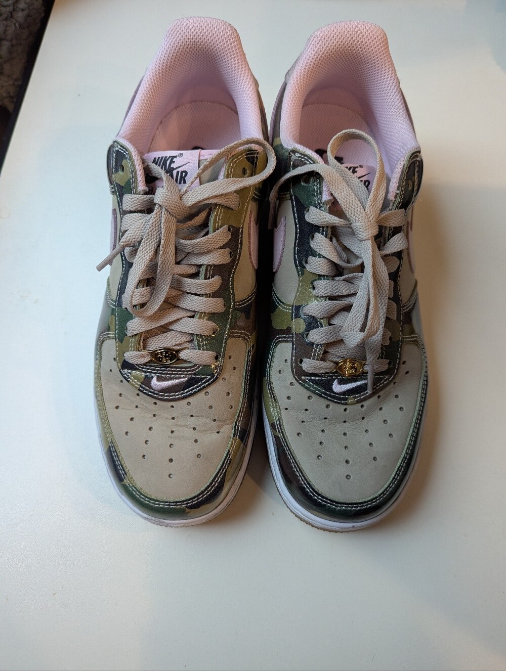 Nike Women’s Camouflage Low-Top Sneakers with Pink Lining